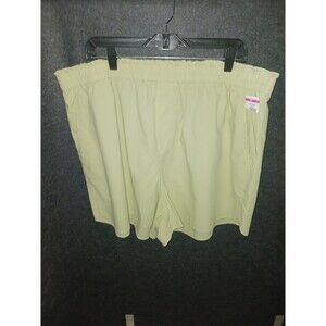 Madewell Shorts‎ 2XL Lime Green Yellow Elastic Waist Lightweight Slant Pockets